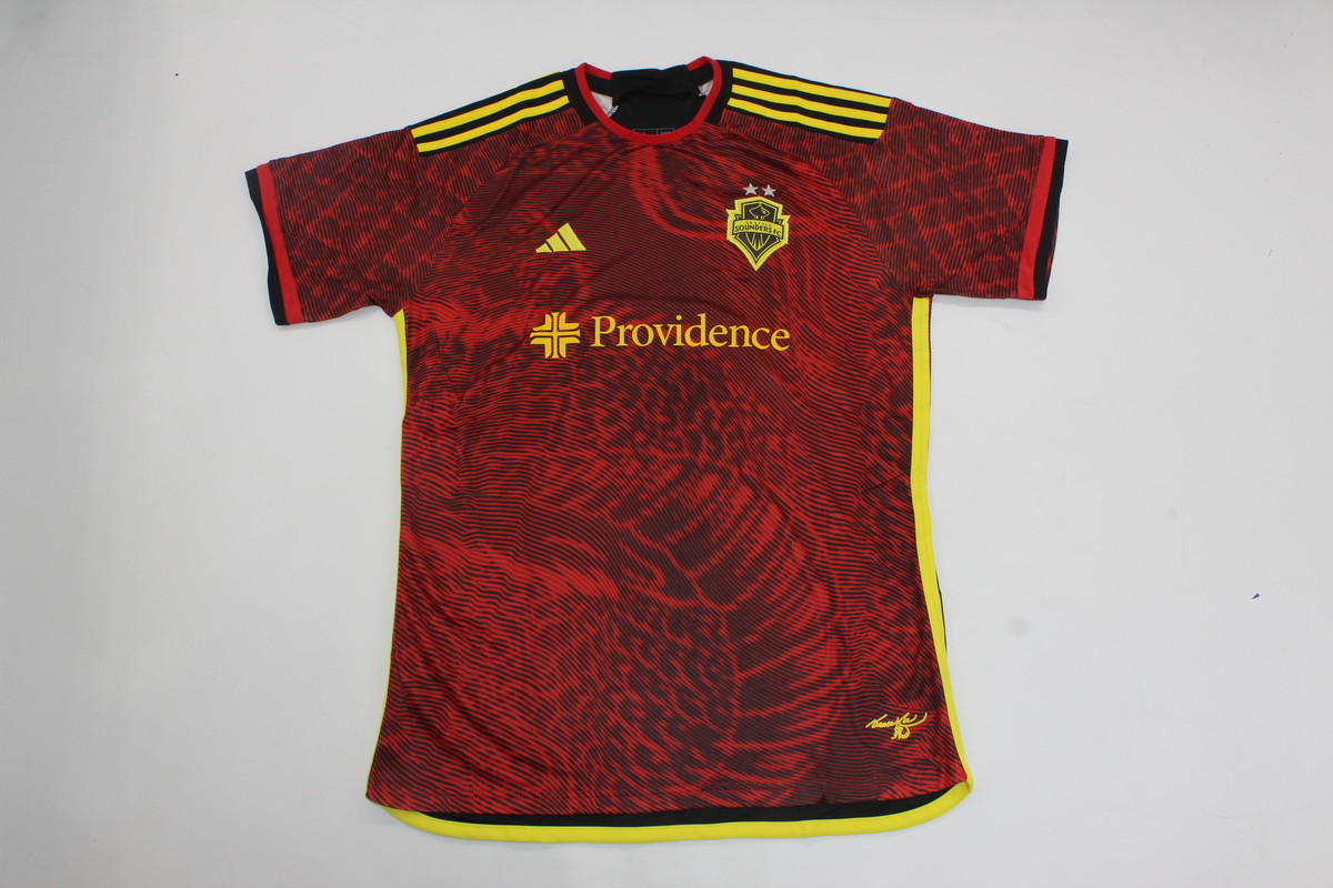 AAA Quality Seattle Sounders 23/24 Away Dark Red Soccer Jersey